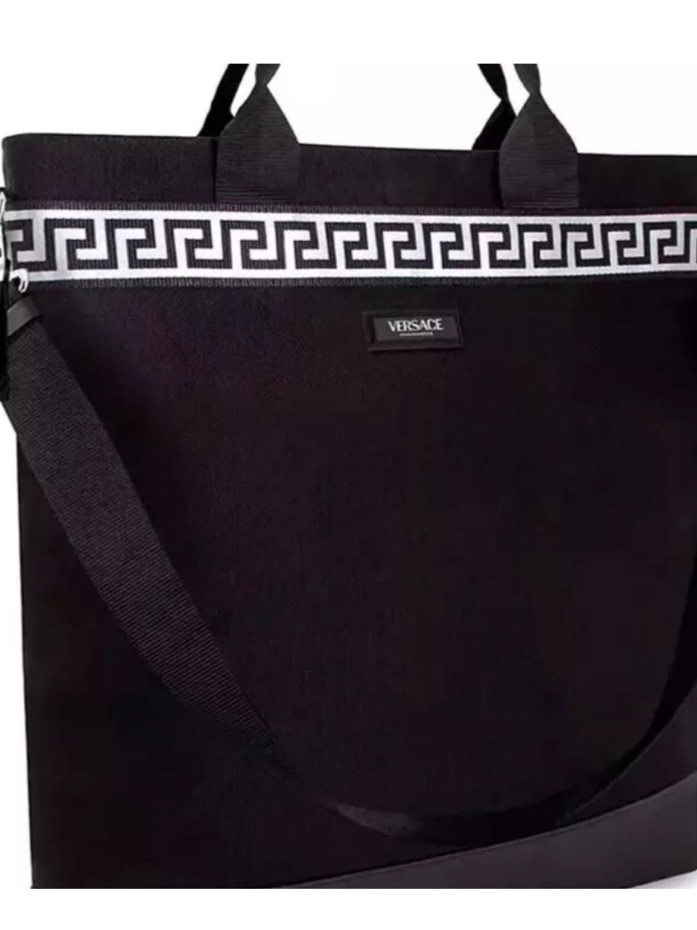 Versace Black Bag with Greek Key Design - Picture 3 of 4
